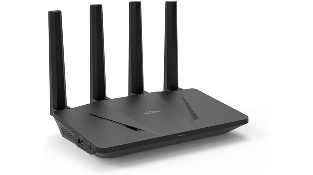 Ax41800 Router Back GL.iNet GL-AX1800 (Flint) WiFi 6 Router Review - MiniPCReviewer